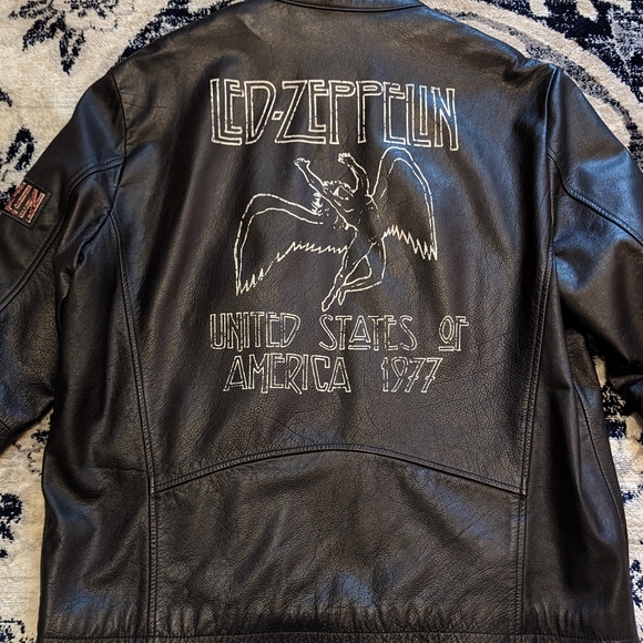 Wilsons Leather Other - Vintage 90s Leather Led Zeppelin Jacket